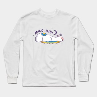 Cute Llama Sleeping Magic Llama Long Sleeve T-Shirt